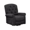 Black Polyester Power Lift Recliner Chair with Motorized Lift and Adjustable Positions